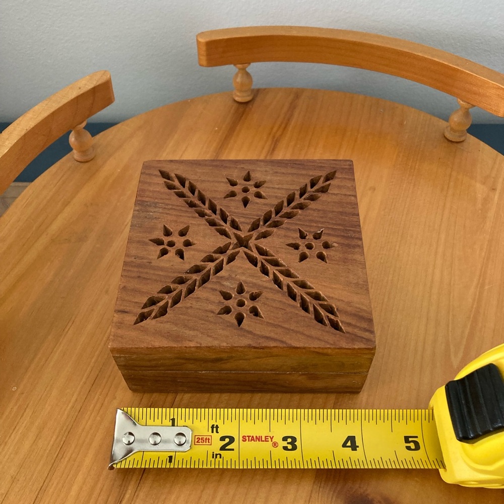 Beautiful handcrafted wooden trinket box